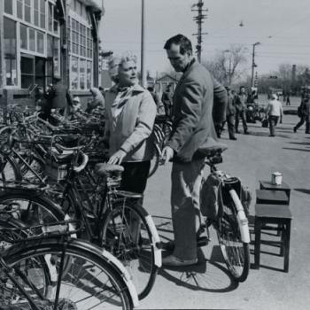 George and Barbara Bush Ride Bikes in China