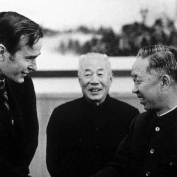 George Bush Speaks with Yu Shan, Vice-Minister of Chinese Ministry of Foreign Affairs and Wang Yeqiu