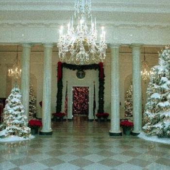 Grand Foyer decorated for Christmas