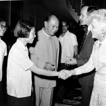 George Bush and Barbara Bush in China