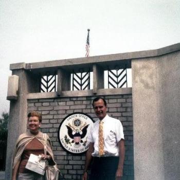 George Bush in Front of Liaison Office