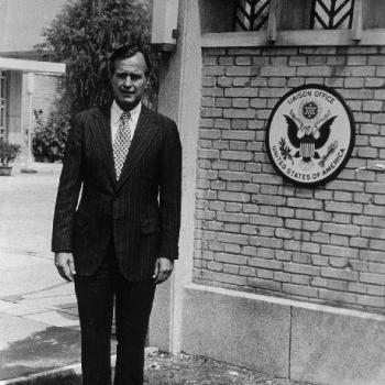 George Bush in Front of Liaison Office