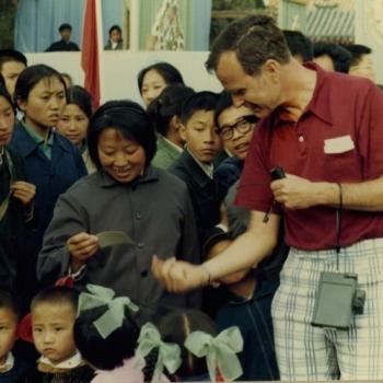 George Bush with Chinese Citizens