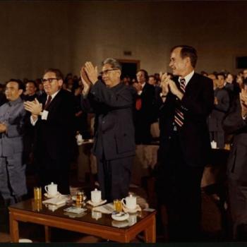 George Bush with Secretary Kissinger During his Visit to China