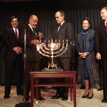 President Bush and Vice President and Mrs. Quayle Participate in a Hanukkah Celebration