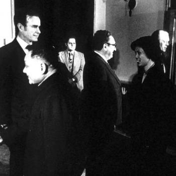 George Bush, Henry Kissinger, and President Ford