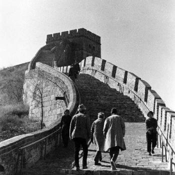 George Bush and Barbara Bush Visit the Great Wall