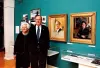 Former President and Mrs. Bush at the opening of the "Fathers and Sons" exhibit at his library in College Station, TX.  11 Mar 02