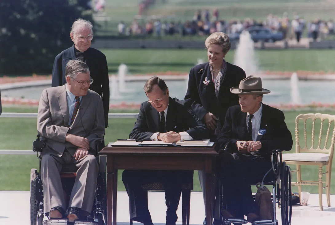 Bush Signs ADA into Law - NARA - 186416