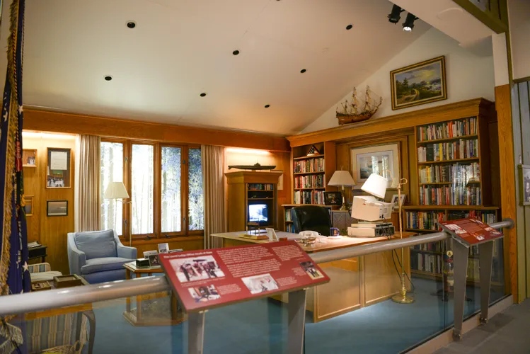 A replica of President Bush's office at Camp David.