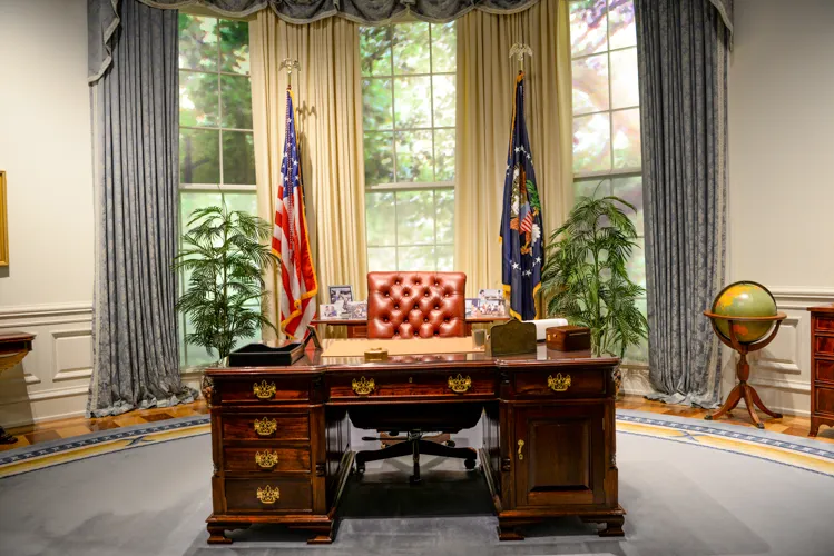 Have your photo taken at “The Seat of Power” exhibit