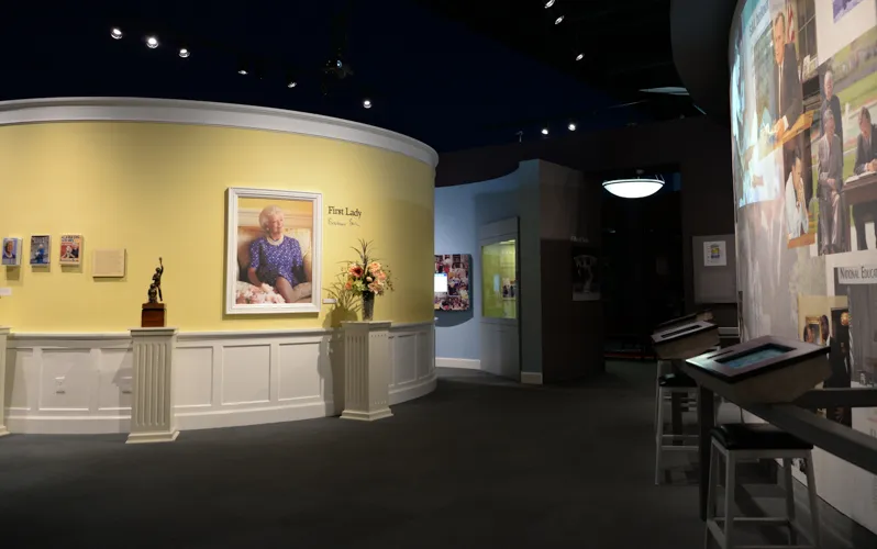 This image shows the Domestic Leadership exhibit