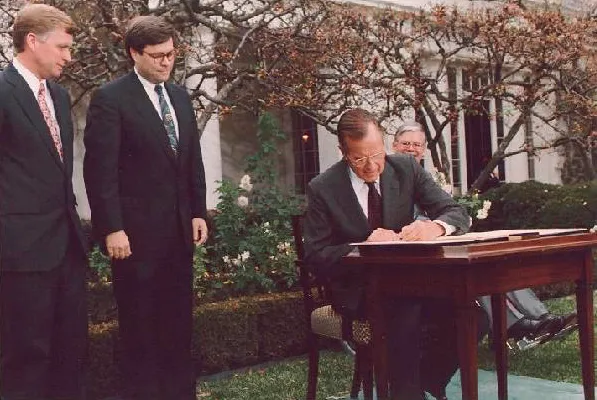 President Bush signs the Civil Rights Commission