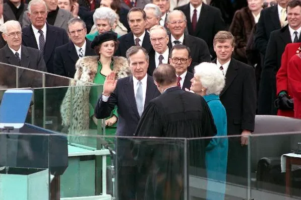 George Hebert Walker Bush takes the oath