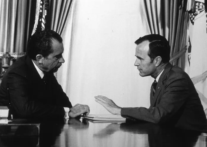 George Bush with President Nixon