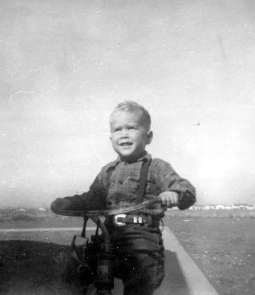 George W. Riding his Tricycle, Odessa, Texas