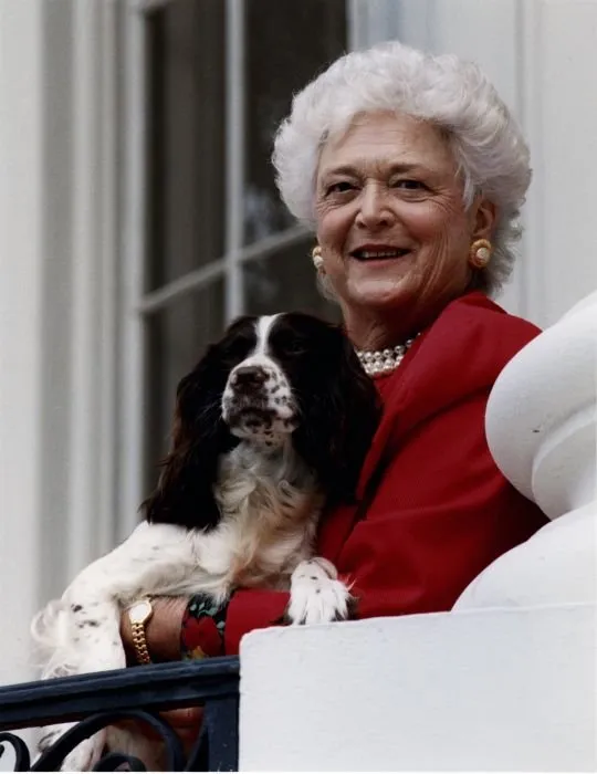 Mrs. Bush and Millie