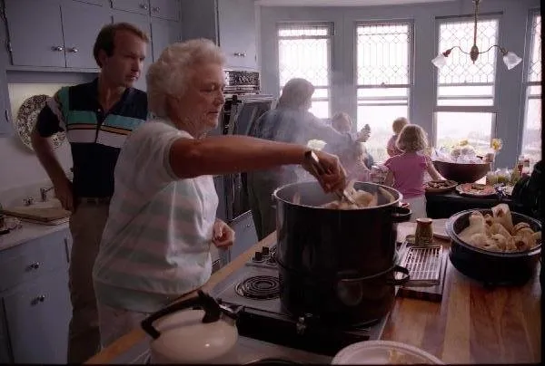 Mrs. Bush cooks for her family, Walker's Point, Kennebunkport, ME