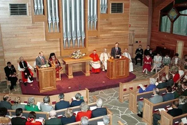 Dedication service of new Camp David chapel