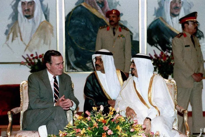 President Bush and King Fahd discuss the situation in Iraq