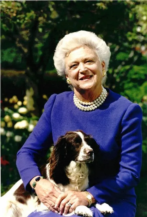 Mrs. Bush with Millie