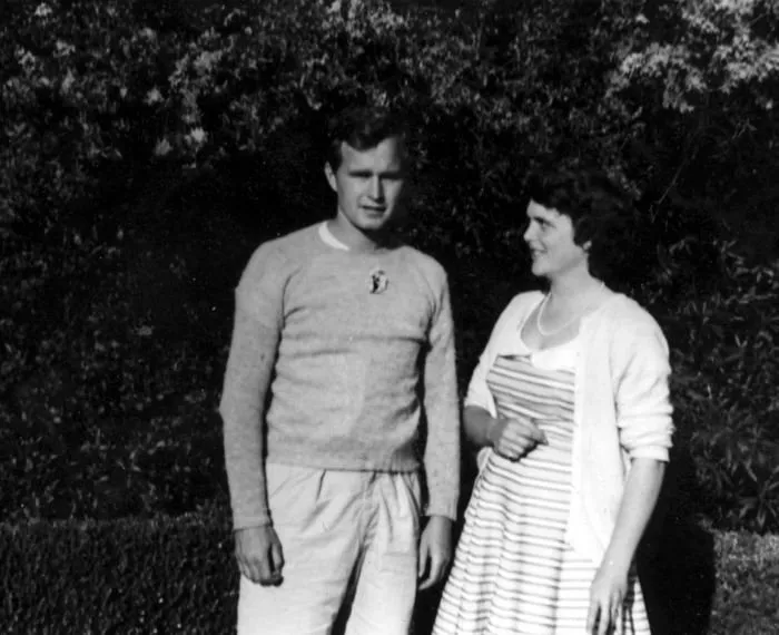 George and Barbara Bush in California