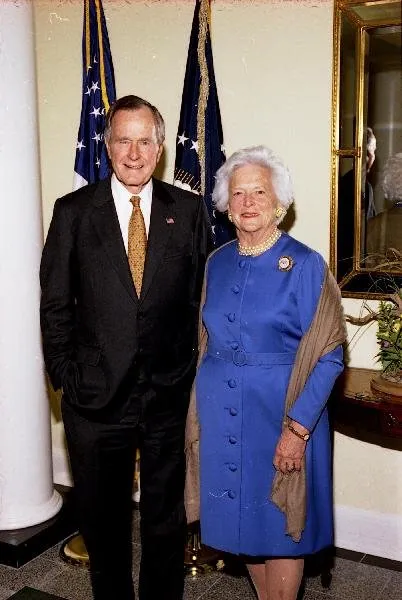George and Barbara Bush at the George Bush Presidential Library