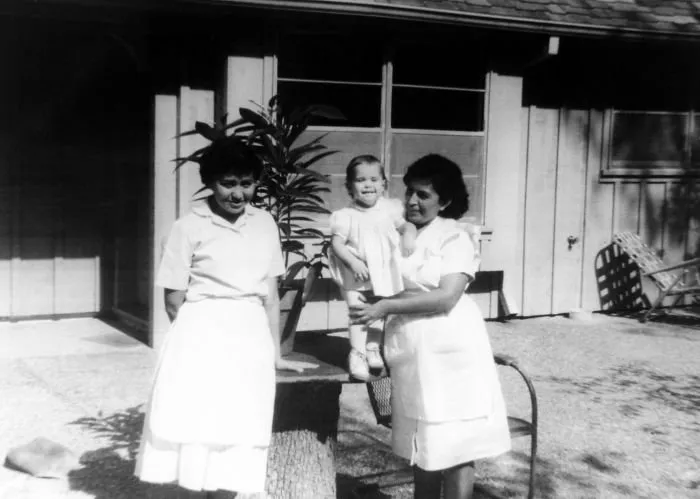Doro Bush with Consuela and Housekeeper Paula Rendon