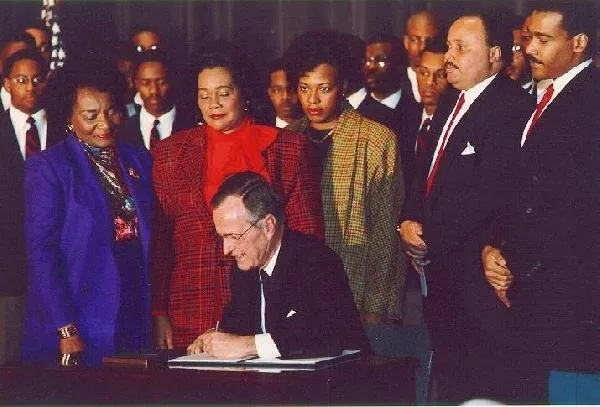 Signing of Martin Luther King Jr holiday proclamation