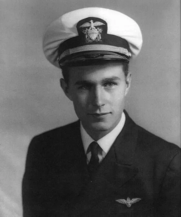 George Bush in Uniform with Wings
