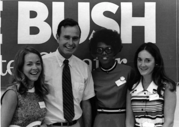 George Bush with Interns