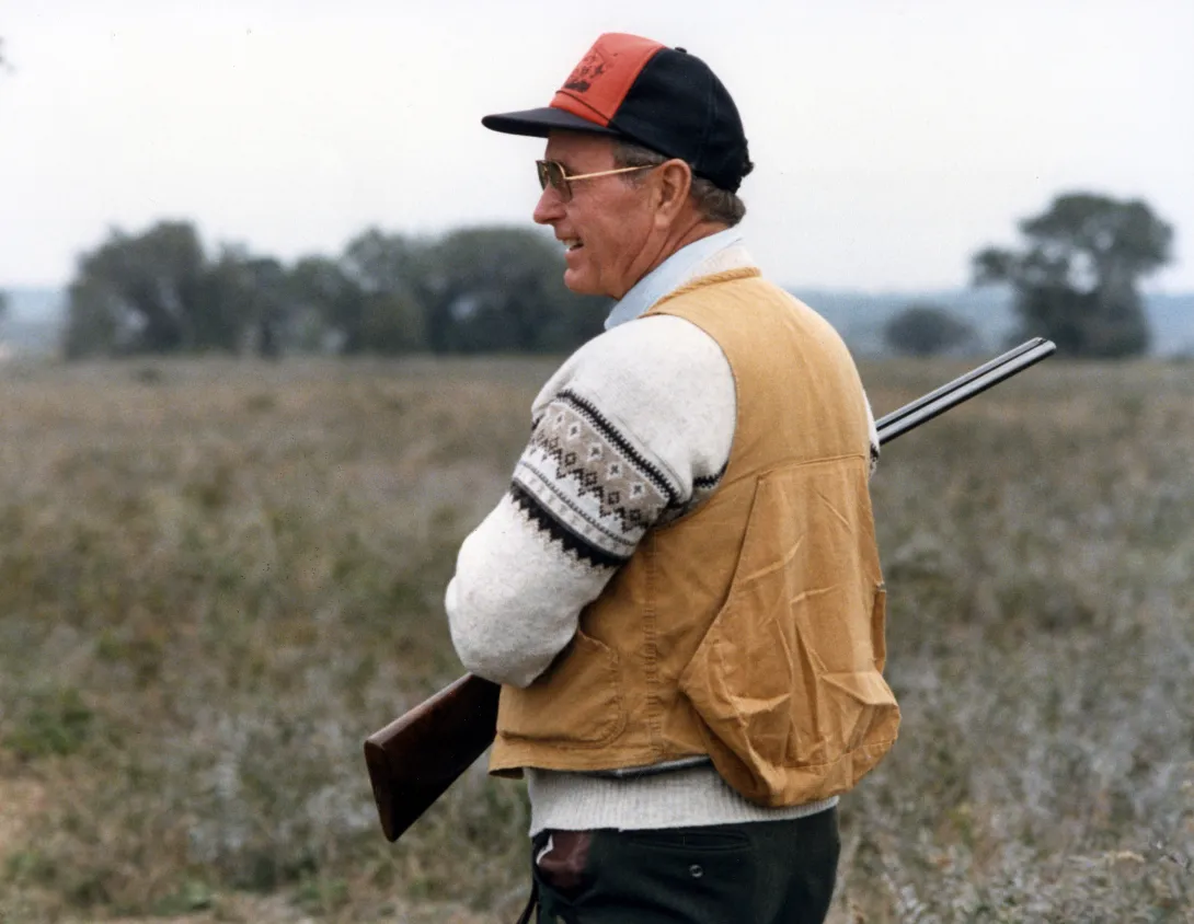 VP George Bush quail hunting near Beeville, Texas