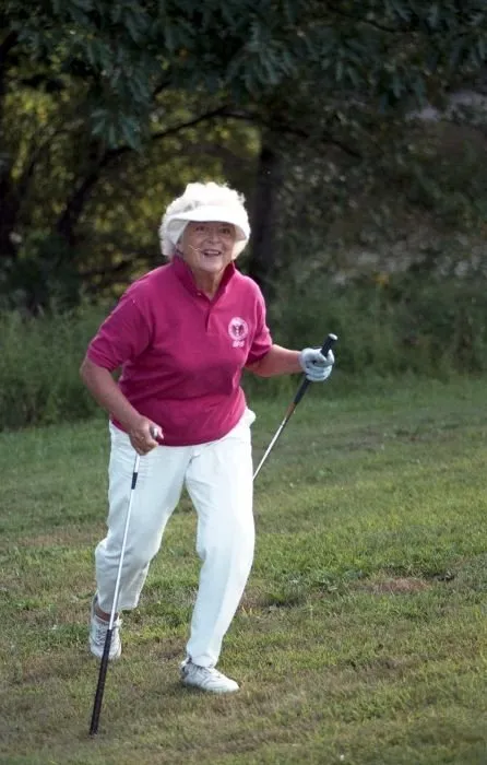 Barbara Bush golfs at Cape Arundel golf Course in Kennebunkport, ME
