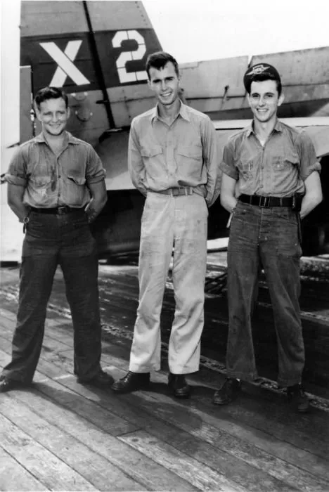 George H. W. Bush with X-2 flight crew