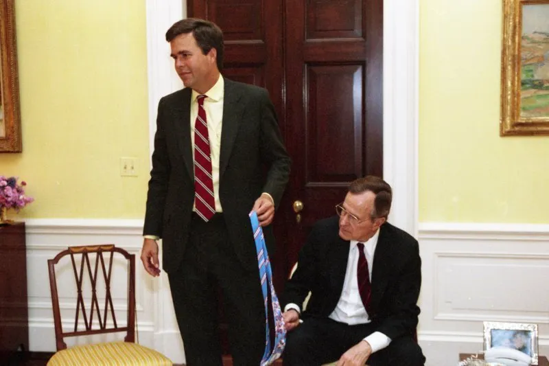 President Bush and Barbara Bush host a birthday party for Jeb