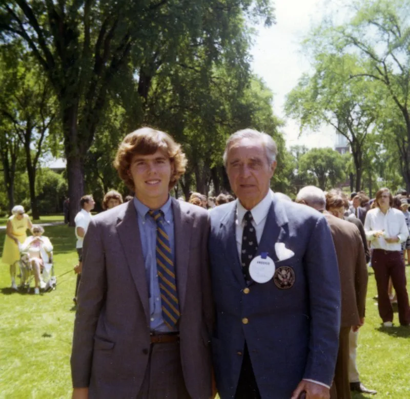 Jeb and his Grandfather, Prescott Bush at Jeb's Graduation