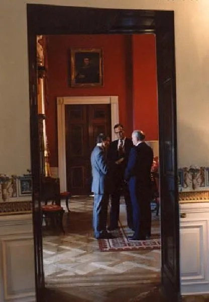 Bush and Gorbachev in Red Room
