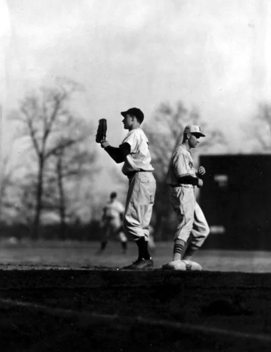 George Bush Plays First Base During Yale Vs. Navy