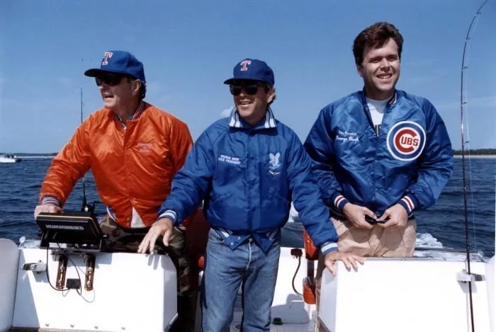 President Bush with sons, George W, and Jeb