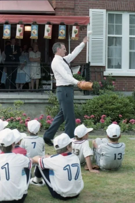 Playing catch at Polish Little League event