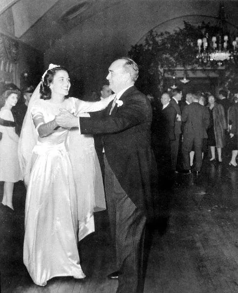 Barbara Bush Dances with her Father at her Wedding