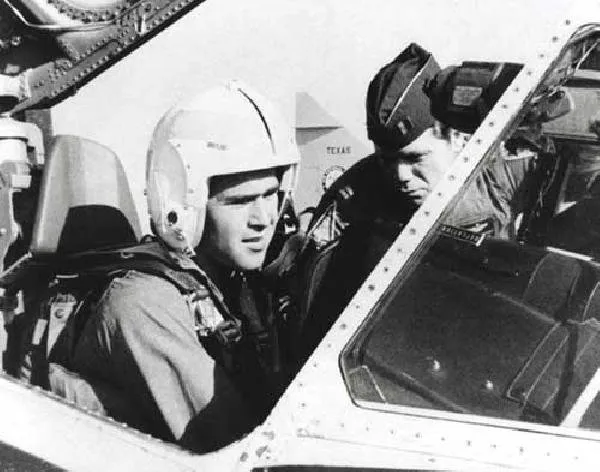 George W. in the Cockpit of an F-102 while in the Texas Air National Guard