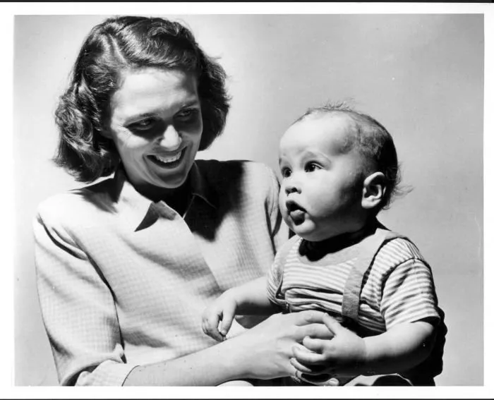 Barbara and George W. Bush, circa 1947