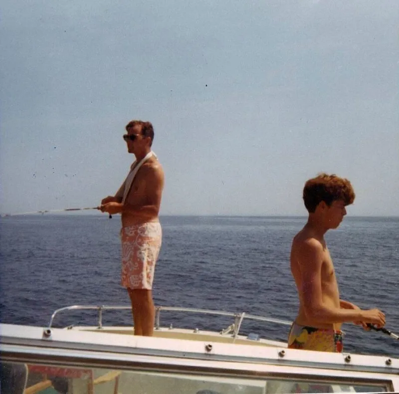 George Bush and Jeb Fishing