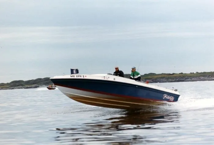 Boating on Fidelity in waters off Walker's Point