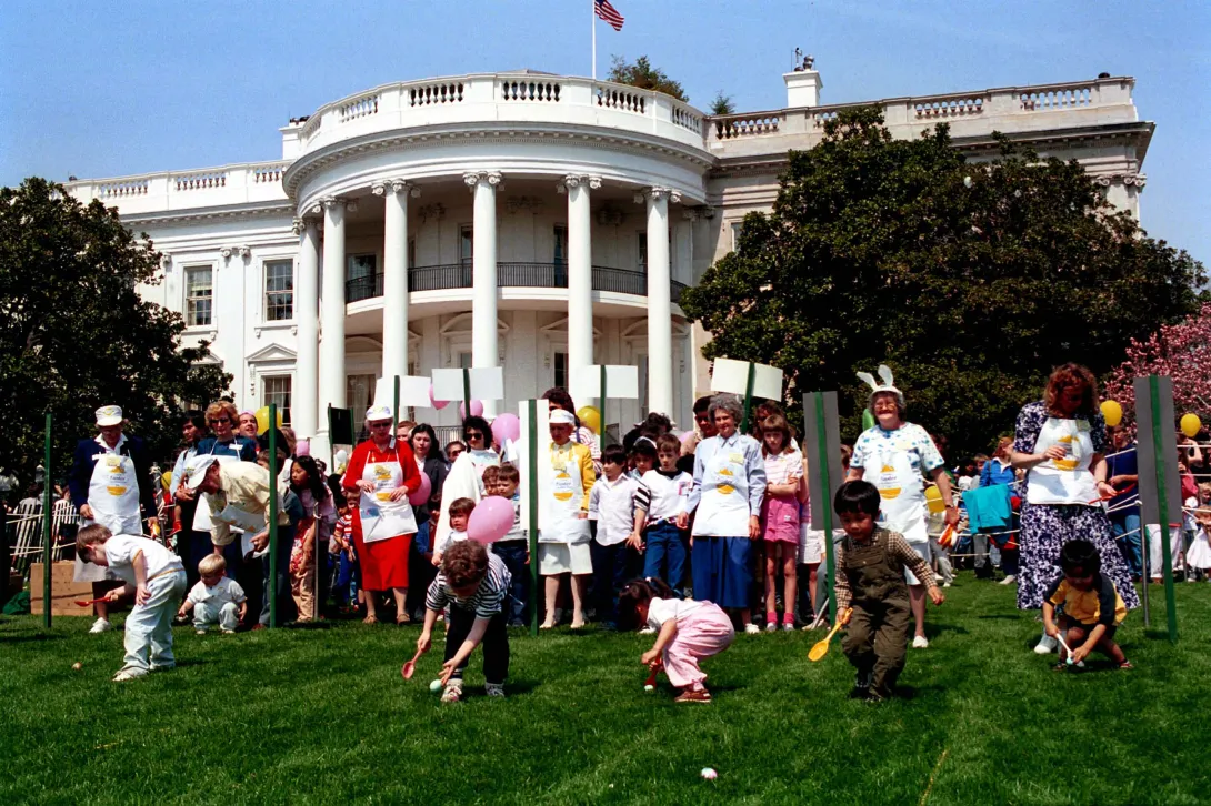 Children Participate in the Easter Egg Roll