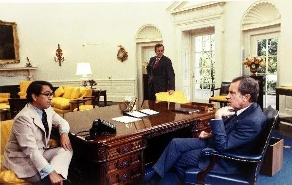 Chairman Bush in Meeting with President Nixon and Others