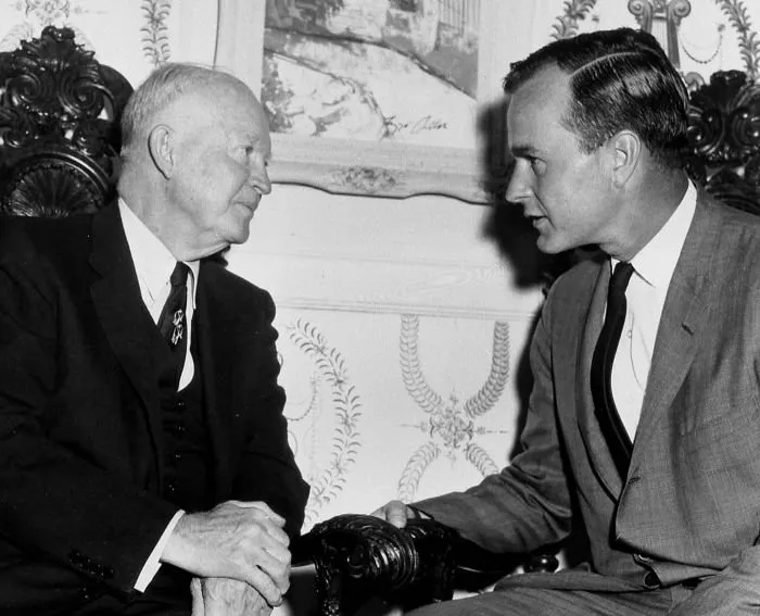 Congressman Bush with President Eisenhower