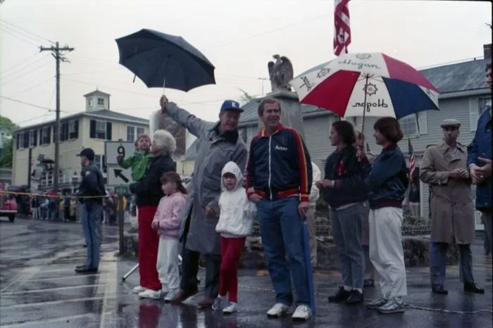 Vice President and Mrs. Bush attend the Memorial Day parade with members of their family including George W. Bush, Doro LeBlond, and their families