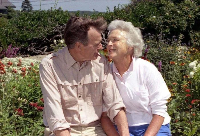 Vice President and Mrs. Bush at Walker's Point, Kennebunkport, Maine